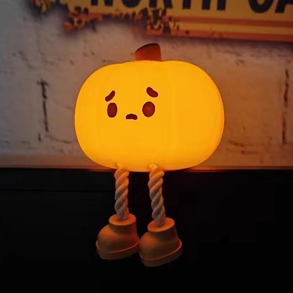 Modern Style Dimmable Silicone Led Pumpkin Night Light, Pumpkin Lamp, Cute Silicone Rechargeable Night Light, 3-Level Dimmable Bedside Lamp, Dormitory Decorative Night Light, Fun Gift and Cool Gadget for Bedroom, Living Room