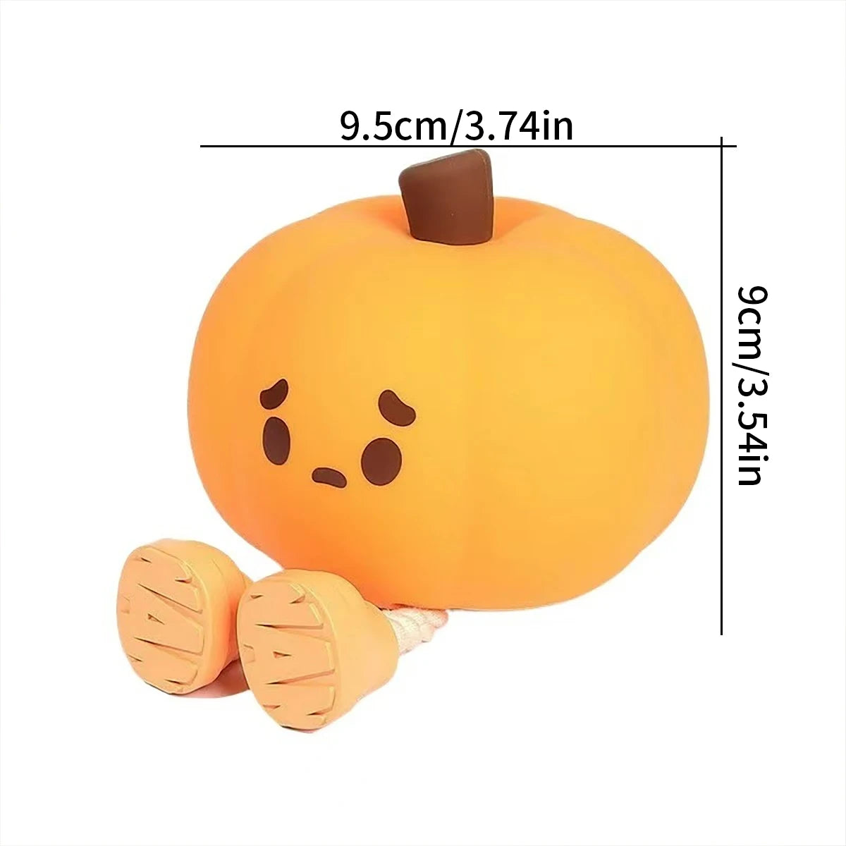 Modern Style Dimmable Silicone Led Pumpkin Night Light, Pumpkin Lamp, Cute Silicone Rechargeable Night Light, 3-Level Dimmable Bedside Lamp, Dormitory Decorative Night Light, Fun Gift and Cool Gadget for Bedroom, Living Room