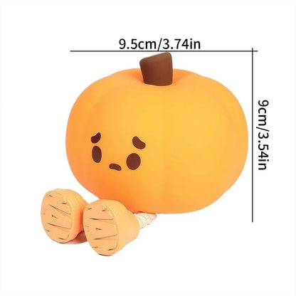 Modern Style Dimmable Silicone Led Pumpkin Night Light, Pumpkin Lamp, Cute Silicone Rechargeable Night Light, 3-Level Dimmable Bedside Lamp, Dormitory Decorative Night Light, Fun Gift and Cool Gadget for Bedroom, Living Room